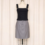 Chloe Vintage Grey Pencil Skirt