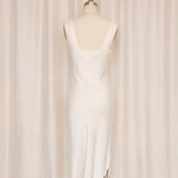 Maryann's White Bias Cut Silk Slip
