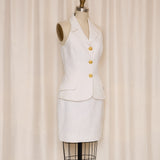 Vertigo Paris White Skirt and Vest Set