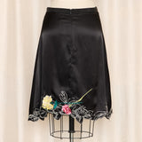 Vertigo Paris Silk Embroidered Skirt