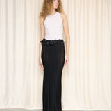 Prada Black Beaded Cloth Belt