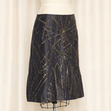 Emilio Pucci Black Skirt with Gold Embroidery