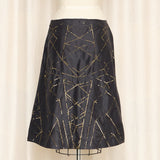Emilio Pucci Black Skirt with Gold Embroidery