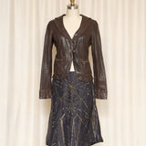 Emilio Pucci Black Skirt with Gold Embroidery