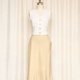 Escada Linen Checkered Vest, Made in Italy