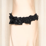 Prada Black Beaded Cloth Belt
