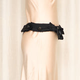 Prada Black Beaded Cloth Belt