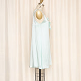 Love, Zelda Mint Green Tie Front Silk Slip