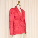 YSL Coral Floral Embossed Blazer