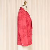 YSL Coral Floral Embossed Blazer