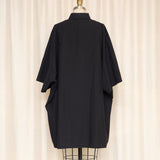 Yohji Yamamoto Black 3/4 Sleeve Long Coat