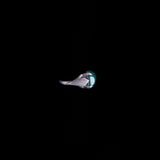 Sterling Silver Green Stone Bar Ring