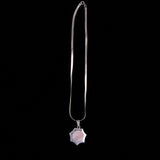Sterling Silver Chocker Necklace with Star Shaped Mother of Pearl Pendant