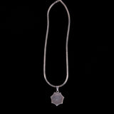 Sterling Silver Chocker Necklace with Star Shaped Mother of Pearl Pendant