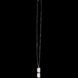 Sterling Silver Necklace with Double Layered Mother of Pearl Pendant