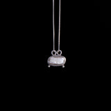 Sterling Silver Necklace with Petite Pearl Pendant (add chain length)
