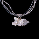 Sterling Silver and Mother of Pearl Reversible Beaded Necklace