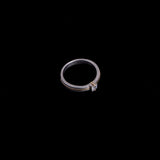 Sterling Silver and 14k Gold Princess Cut Ring