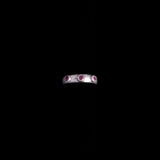 Sterling Silver Triple Pink Stone Ring