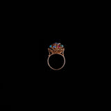 14K Multicolored Stone Ring