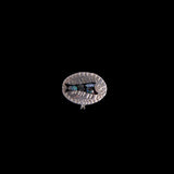 Sterling Silver Small Pill Box with Abalone Fish Accent