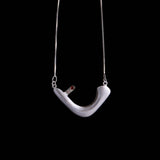 Sterling Silver Modernist Sculptural Necklace with Large Abstract Pendant