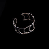 Sterling Silver Wide Layered Cuff Bracelet