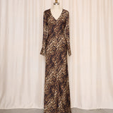 Elie Tahari Cheetah Print Gown