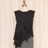 COMMES des GARCONS Black Star Detail Ruffle Top