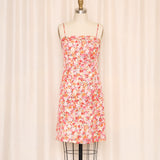 Vintage AT Pink Floral Silk Dress