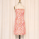 Vintage AT Pink Floral Silk Dress