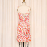 Vintage AT Pink Floral Silk Dress