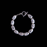 Sterling Silver Bean Link Bracelet