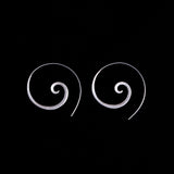 Sterling Silver Spiral Textured Large Hoop Earrings
