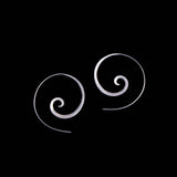 Sterling Silver Spiral Textured Large Hoop Earrings
