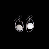 Reversible Mother Of Pearl Sterling Silver Dangles