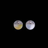 Sterling Silver Round Bird Stud Earrings