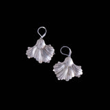 Sterling Silver Flower Shaped Drop Earrings