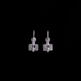 Sterling Silver Amethyst and Pearl Tiered Drop Earrings