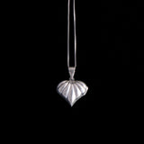 Sterling Silver Puffy Heart Locket Necklace