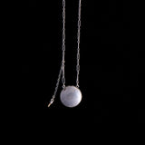 Sterling Silver Round Etched Mini Perfume Bottle Necklace