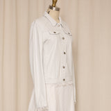 JKT NYC White Leather Jacket