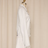 JKT NYC White Leather Jacket