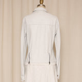JKT NYC White Leather Jacket