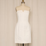 Escada White Strapeless Dress