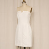 Escada White Strapeless Dress