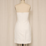 Escada White Strapeless Dress