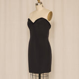 Fabrice Strapeless Black Mini Dress