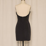Fabrice Strapeless Black Mini Dress