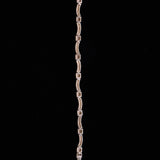 Sterling Silver Link Bracelet with Onyx Stones